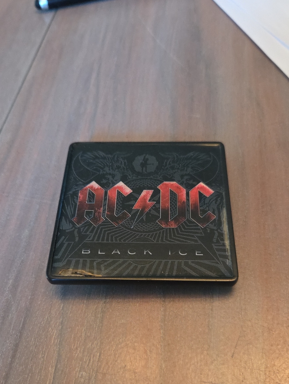 AC/DC Black Ice Collector Belt Buckle - Black and Red Logo